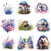 Bügelaufkleber - 15cm Bunter Igel